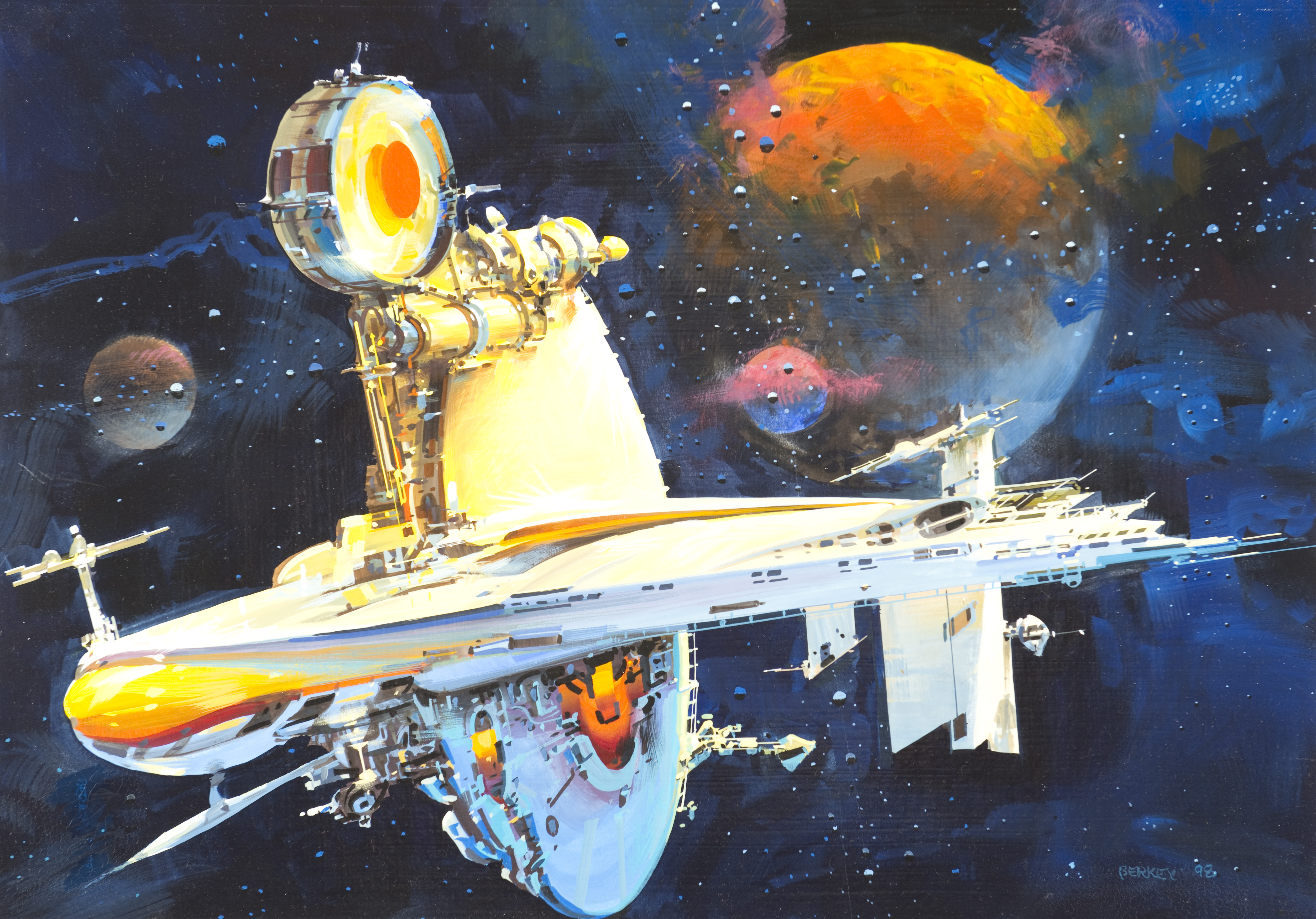 Berkey 1994 John Berkey Science Fiction Ultraworks #40 Who Will Rule Space 
